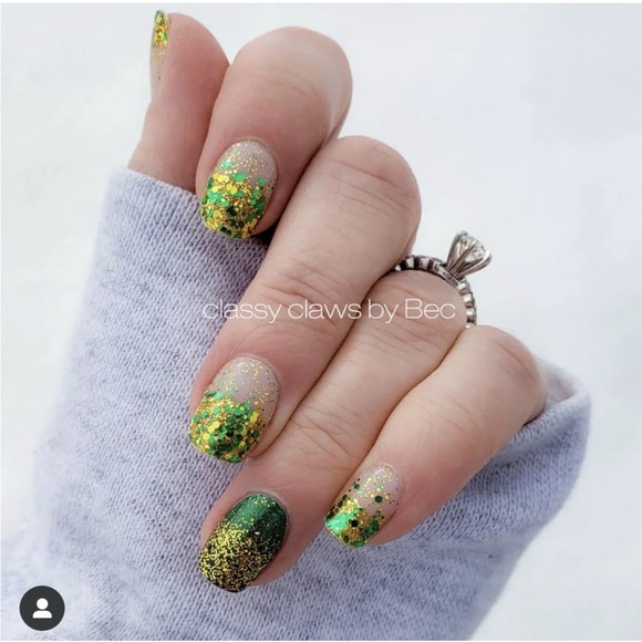 *Retired* Color Street: Total Celt-down | St. Patrick’s Day Green Gold Clear - Picture 5 of 15